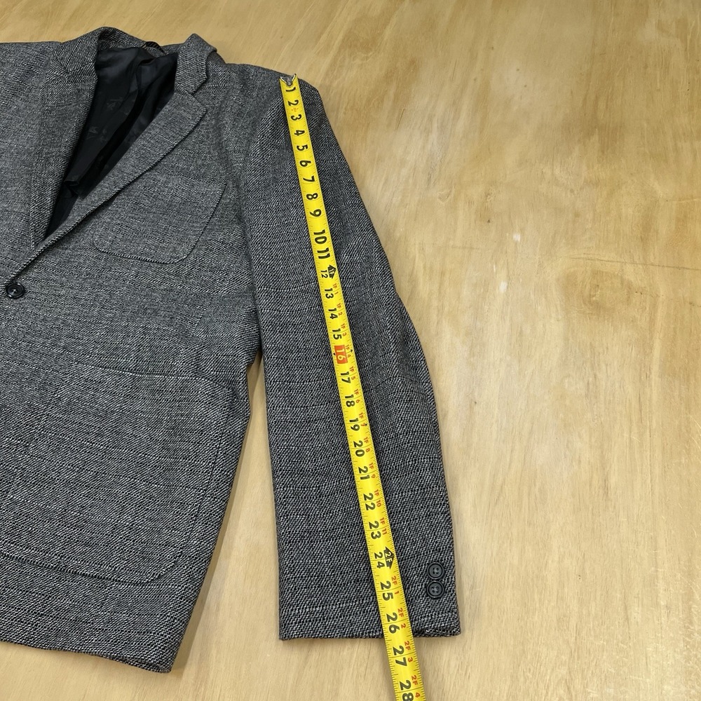Billy Reid Knit Blazer Sport Coat Mens 44R Viscose Blend Stretch Gray/Black - Picture 7 of 12